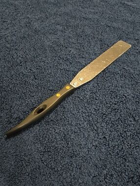 Vintage MCM Stanley Spreader Stainless  Steel Spatula Utensil Black Rivit Handle
